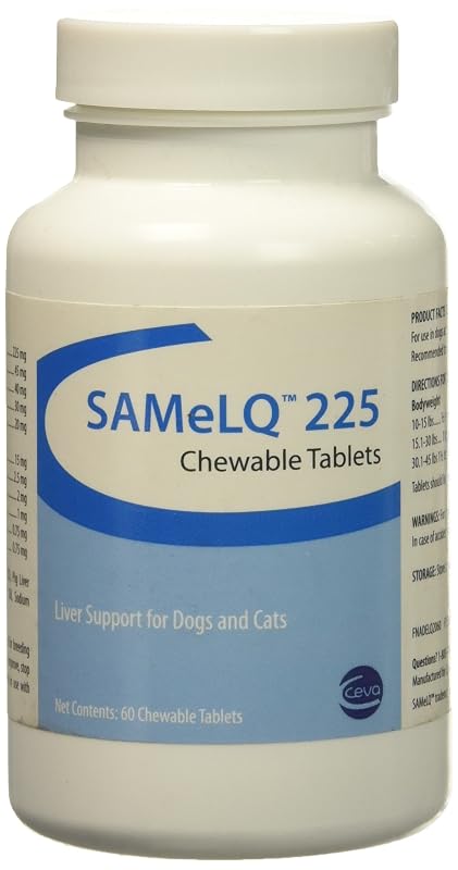 Suplemento SAMeLQ® 225 mg para Cães e Gatos Sogeval – 60 comprimidos mastigáveis