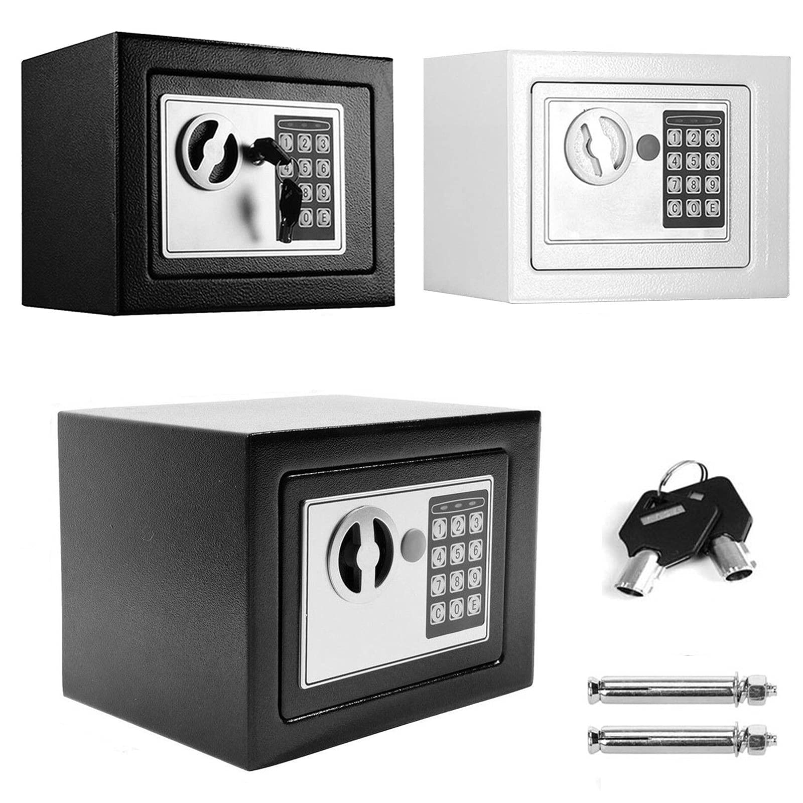 Caja Fuerte Electrónica Digital, Caja Fuerte de Alta Seguridad para el Hogar/La Oficina/El Hotel, Teclado Numérico Del Pin de Digitaces/Black/8.5L