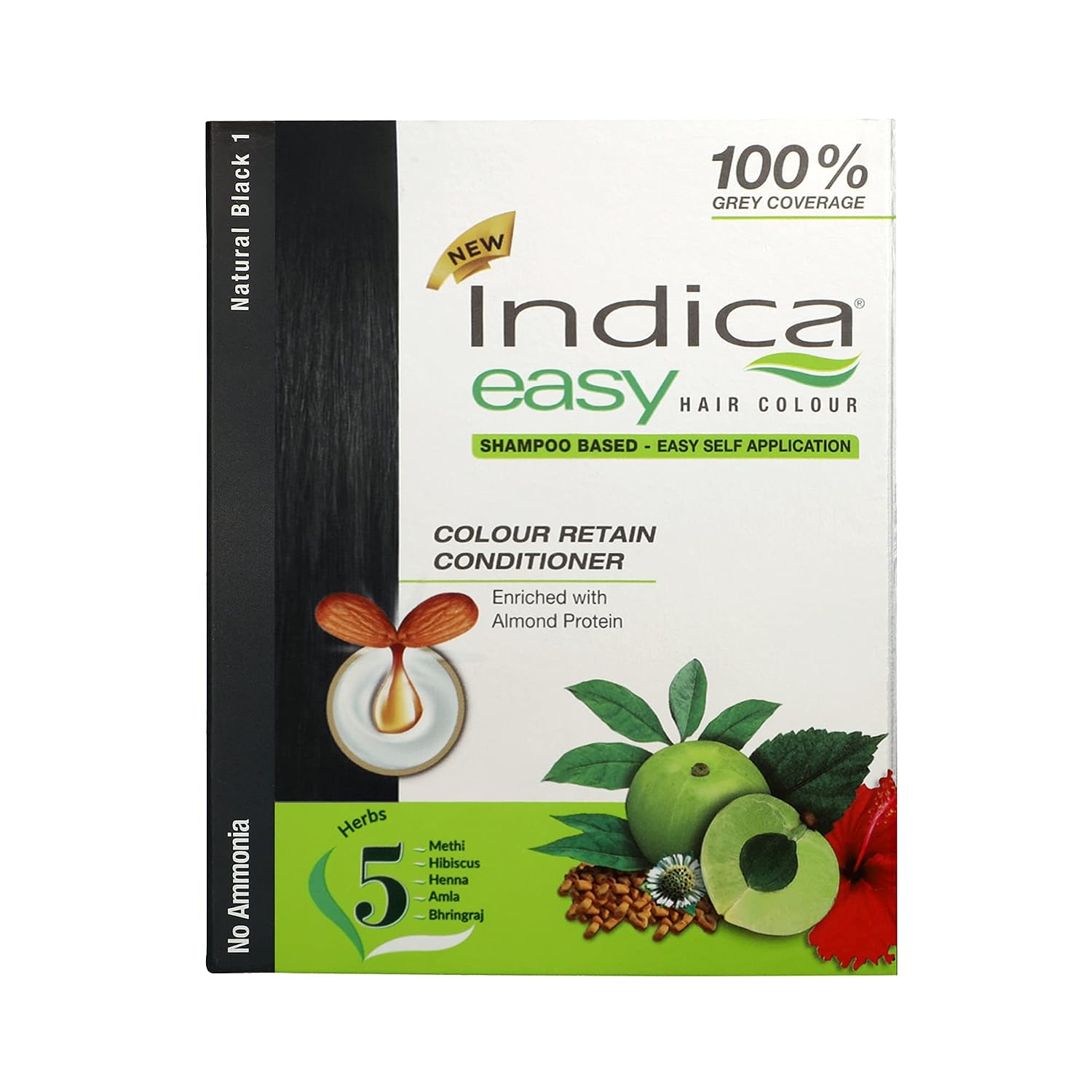 Indica Easy Shampoo Based Hair Colour Black | Pack of 3