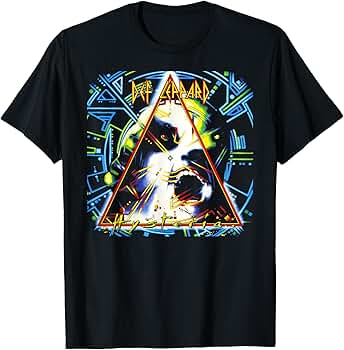 Amazon.com: Def Leppard - Hysteria Album Short Sleeve T-Shirt  