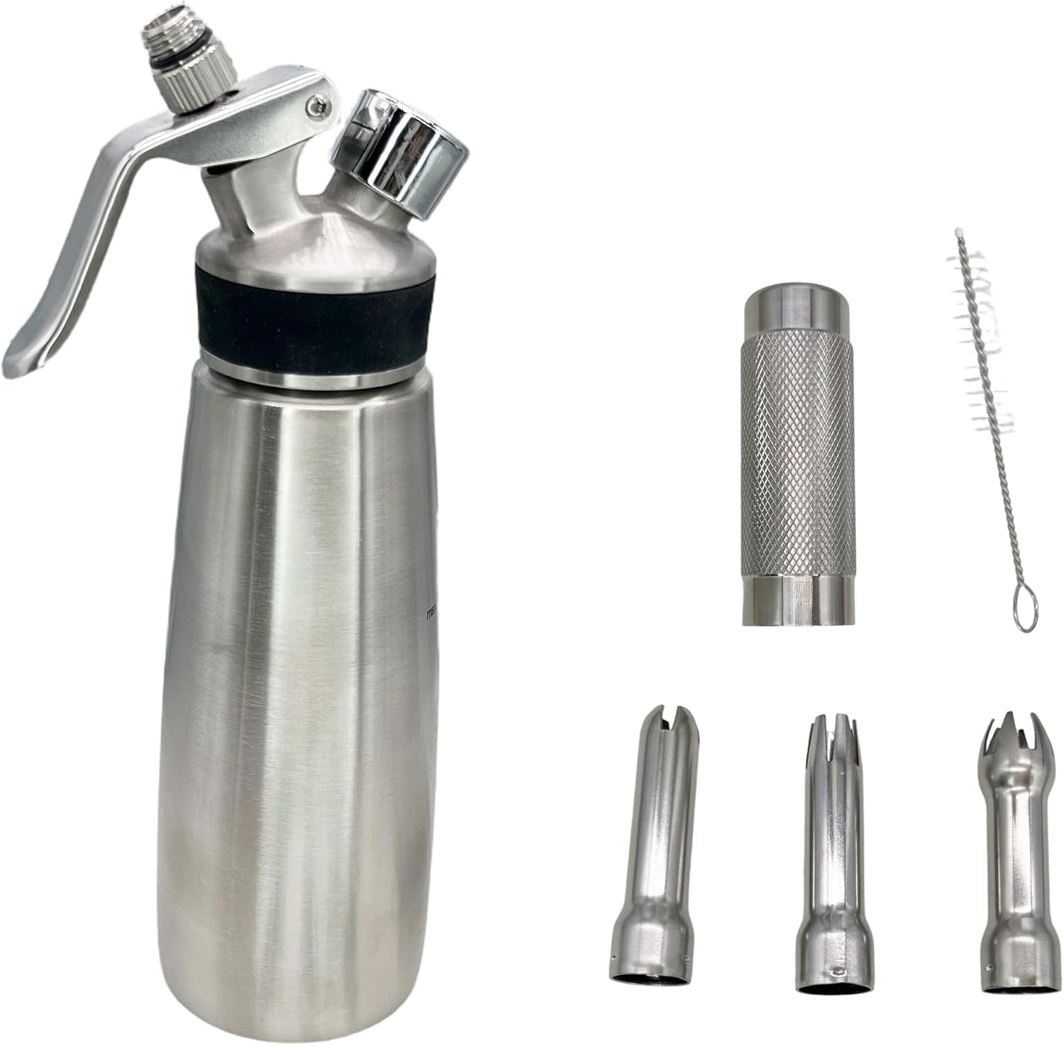 Nitro Cold Brew Coffee Maker, Portable Nitrogen Infuser for Smooth Nitro Drinks, Cocktails, Tea, Stainless Steel, Uses N2 Cartridges