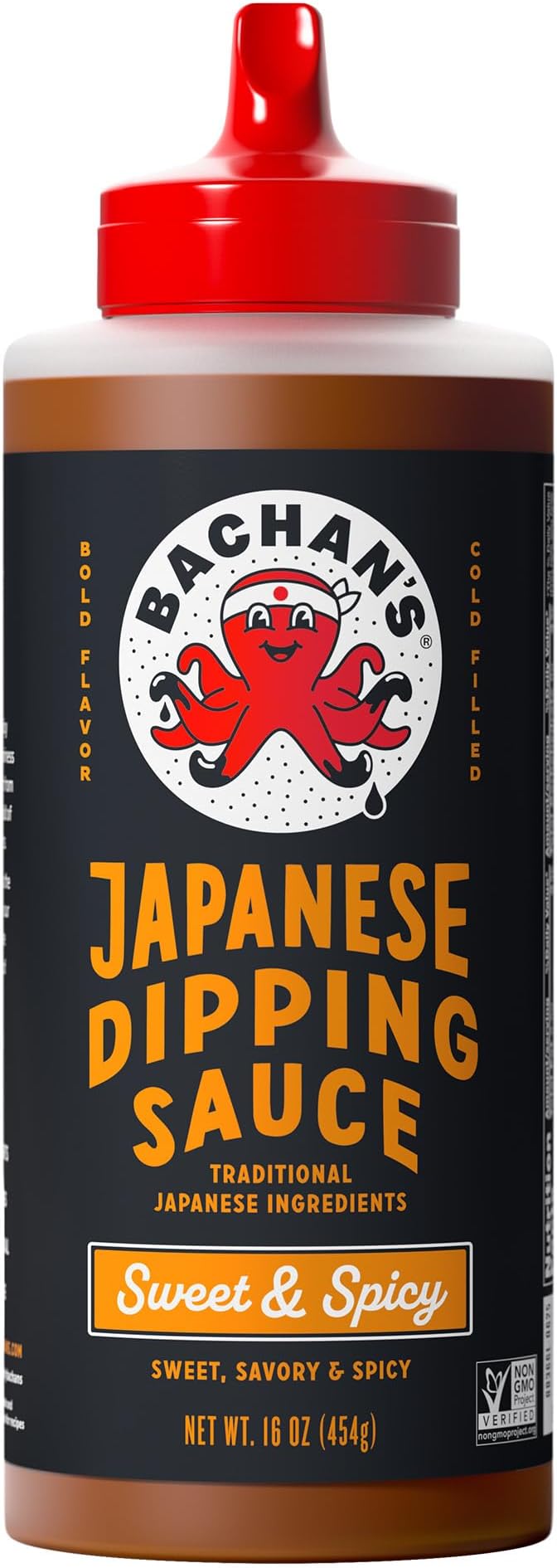 Japanese Dipping Sauce - Spicy Sesame, 16 Oz Bottle, Cold-Filled, Non GMO, No Preservatives, No Nut, Non Dairy, Vegan and BPA free. Dipping Sauce for Wings, Chicken, Steak, Appetizers