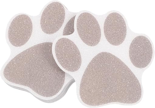 SHOWERORO Paw Print Non Slip Bathtub Stickers Self Adhesive Shower Floor Grips for Bathroom Tub Stairs Kitchen Pool Smooth Surfaces 3.74 X 3.74 in 10 Pack