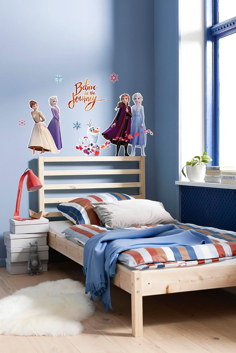 Komar Frozen Wall Sticker Believe in The Journey - Size 50 x 70 cm, Decorative Sticker, Sticker, Wall Decoration, Children's Room, Girl's Room, Disney - 14058h, Colourful