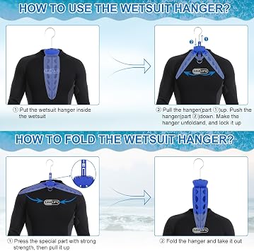 Wetsuit Hanger, Gimilife Surfing & Scuba Diving Accessory, Perfect to Dry Wetsuit Drysuit Life Jacket or BCD, Quick Dry Foldable & Vented Dryer for Wetsuite Dry Suit(1 PCS )