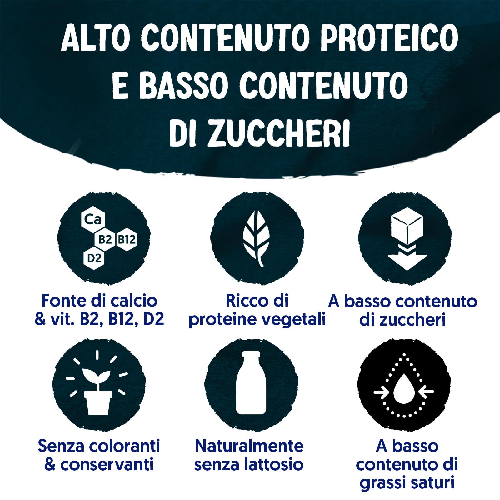 Alpro Bebida Vegetal de Soja Proteína Natural - Pack de 8 x 1L