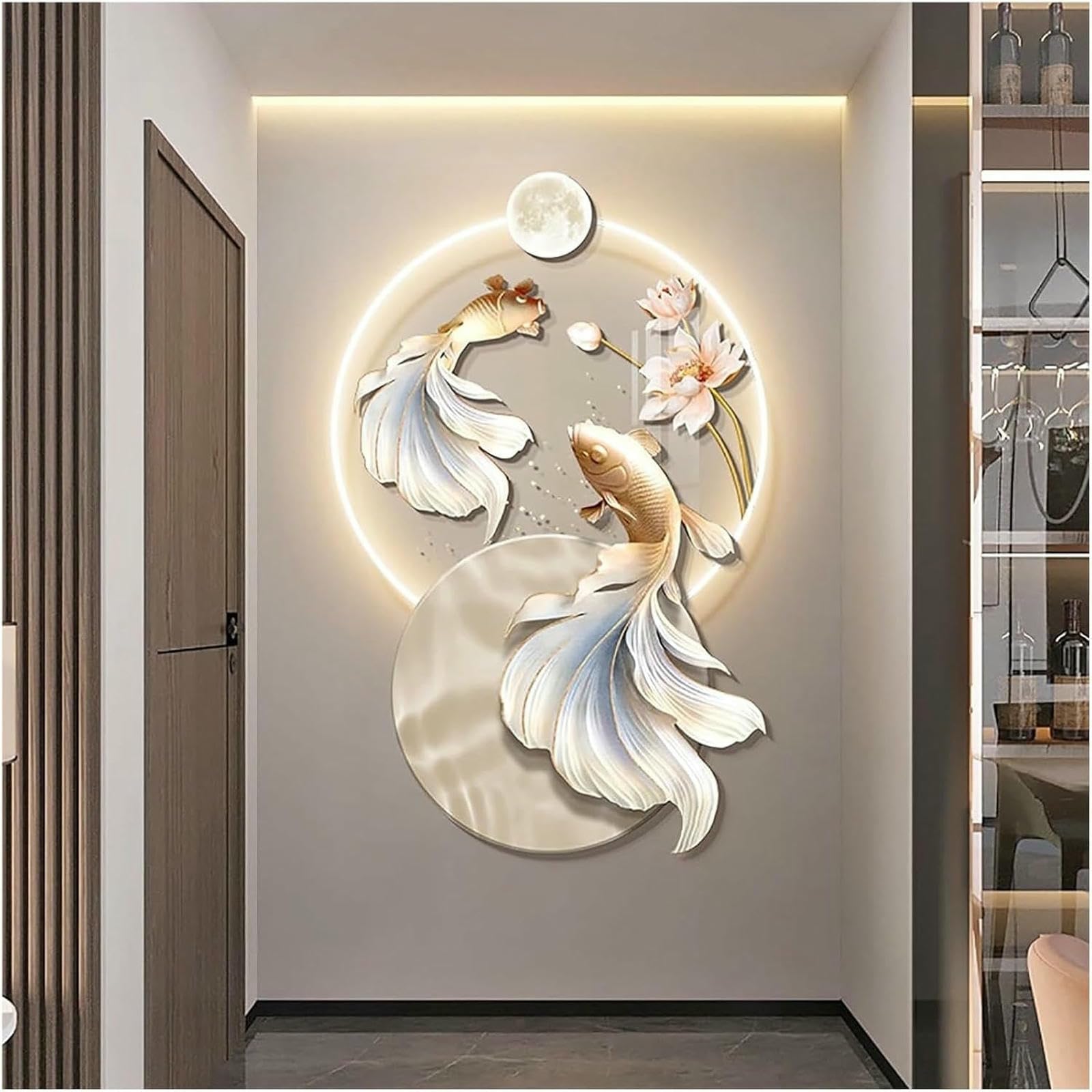 Pintura Decorativa LED Iluminación 3D para Habitación y Salón Moderno