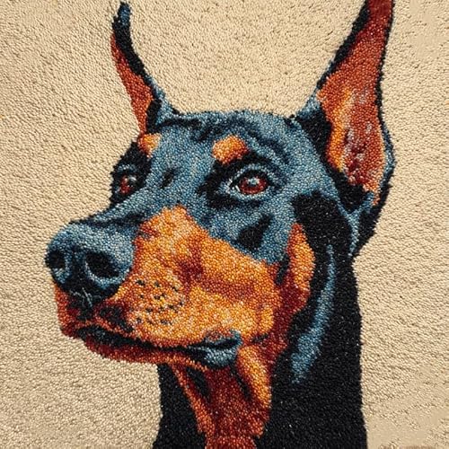 Henypt Latch Hook Kits Pillowcase Dog
