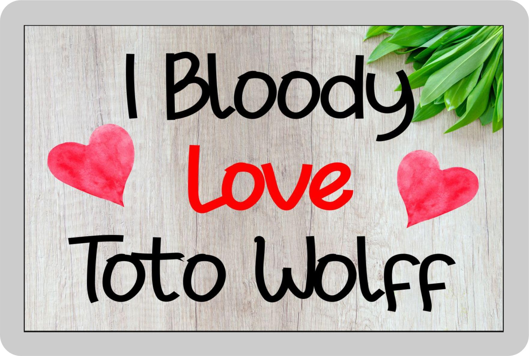 Toto Wolff Fridge Magnet Gift – I Bloody Love - Fun Cute Novelty Sports Fan Present