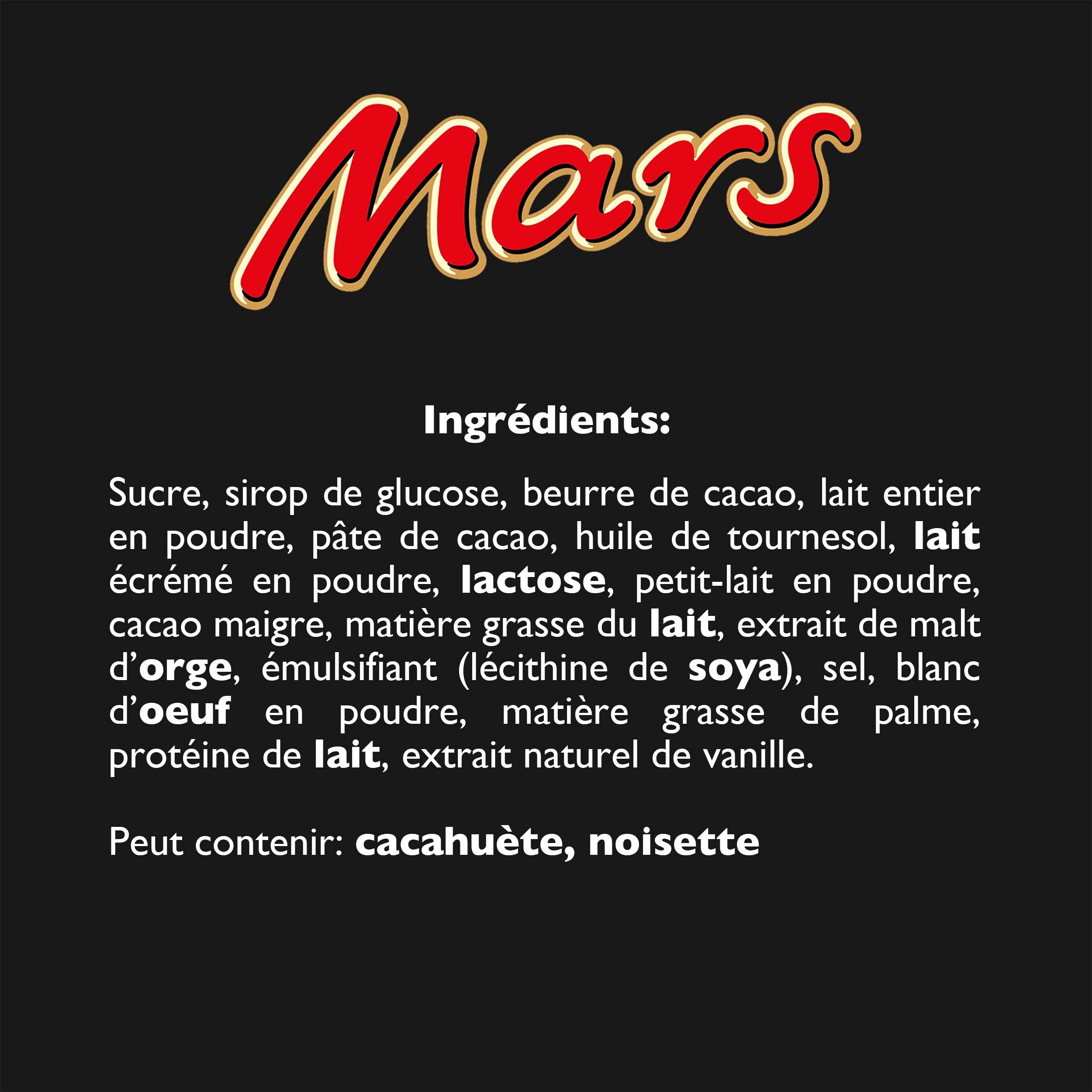 MARS - Barres Chocolat au Lait, Nougat & Caramel - Grand format - 32 x 51g