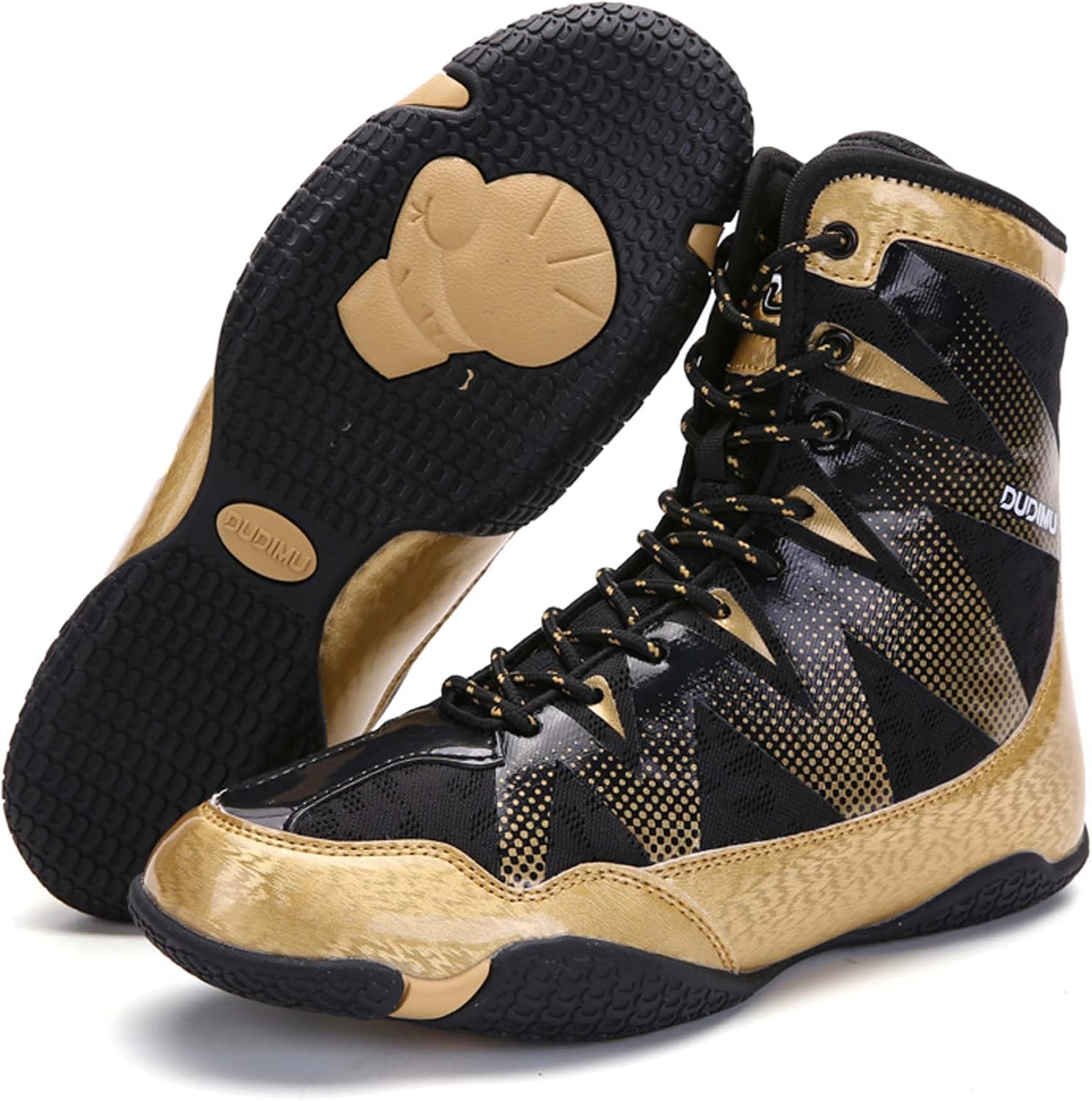 Men's and Women's Non-Slip Professional Fighting Boxing Shoes Lightweight Breathable Wrestling Athletic Shoes Mixed Sports Training Shoes