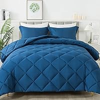 Vista 1 de HYLEORY Juego de edredón tamaño Queen con 2 fundas de almohada - Edredón de cama alternativo al plumón para todas las estaciones - Ligero - Lavable