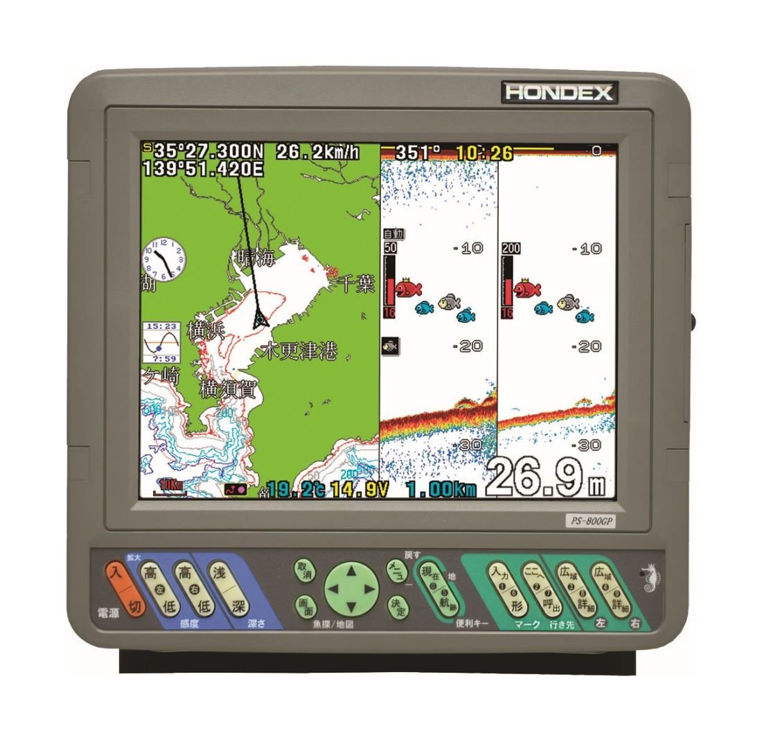 PS-80GP ホンデックス GPS プロッター カラー魚探
