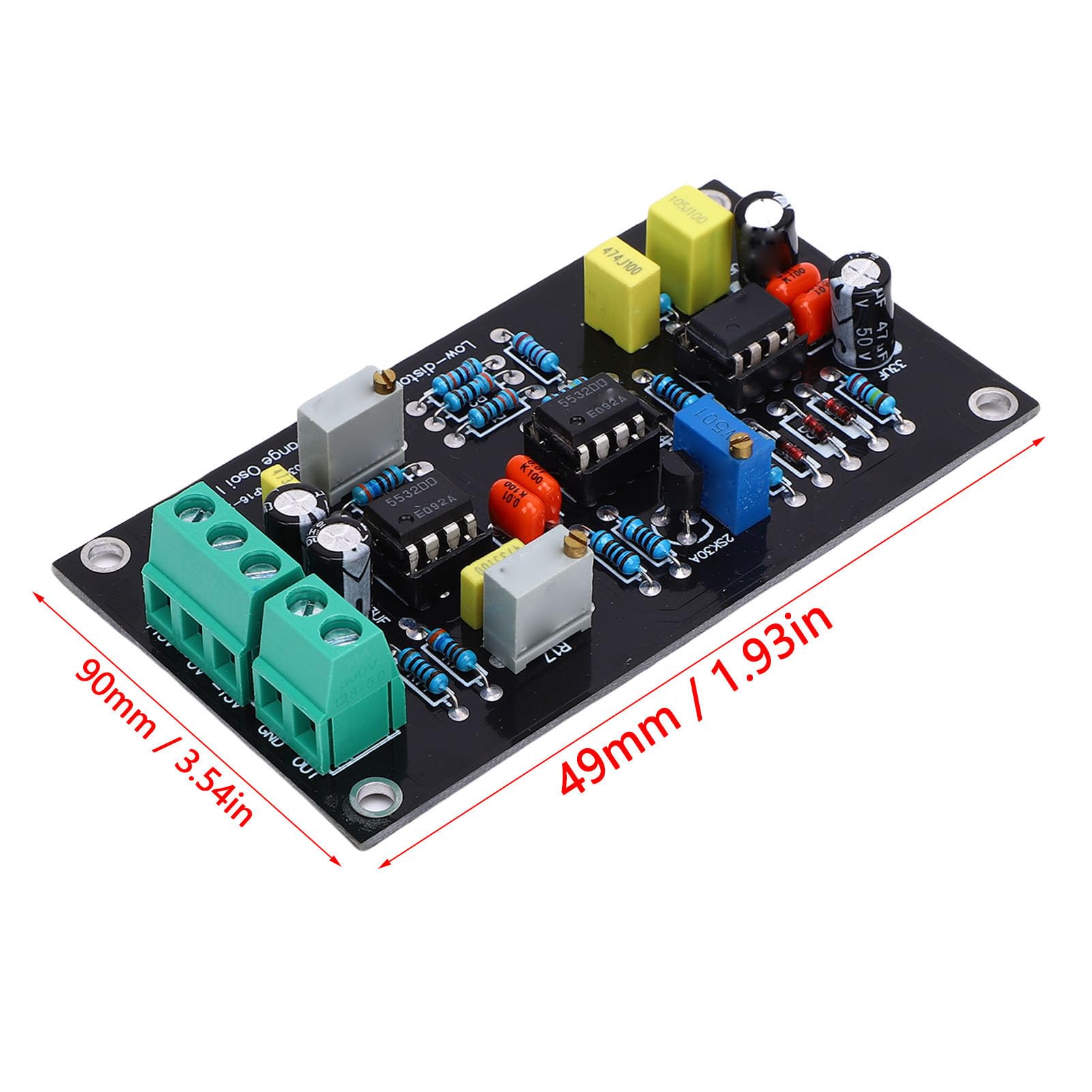Garosa 1KHz Sinusgenerator Modul mit Ultra Niedrigen Verzerrungen Oszillator Board THD 7V Ausgang für Pegeltest und Harmonische Verzerrungsmessung Stromversorgung
