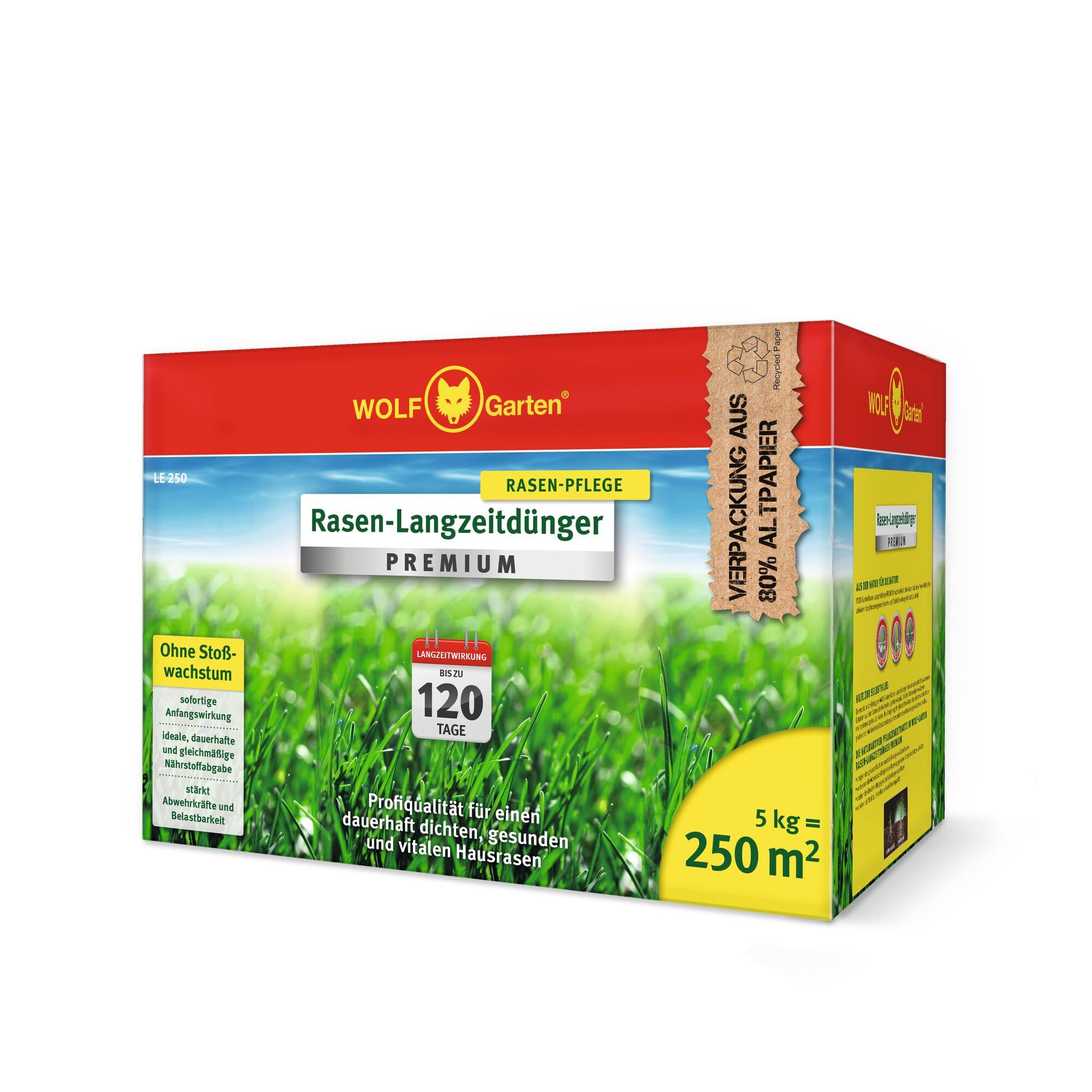 WOLF Garten WOLF-Garten - Rasen-Langzeitdünger »Premium« 120 Tage LE 250; 3830030
