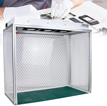 Vertical laminar flow hood, air flow clean bench with 3 fans, HEPA filter, 62X31Cm/24.4X12.2In working area vertical layered dust-free room workbench, 220V