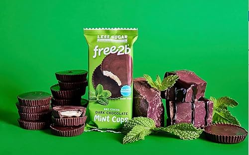 Miniatura 5 de Free2b - Tazas de chocolate oscuro y menta, seguras para la escuela y aptas para alérgicos, sin gluten, sin lácteos, sin nueces y sin soja,