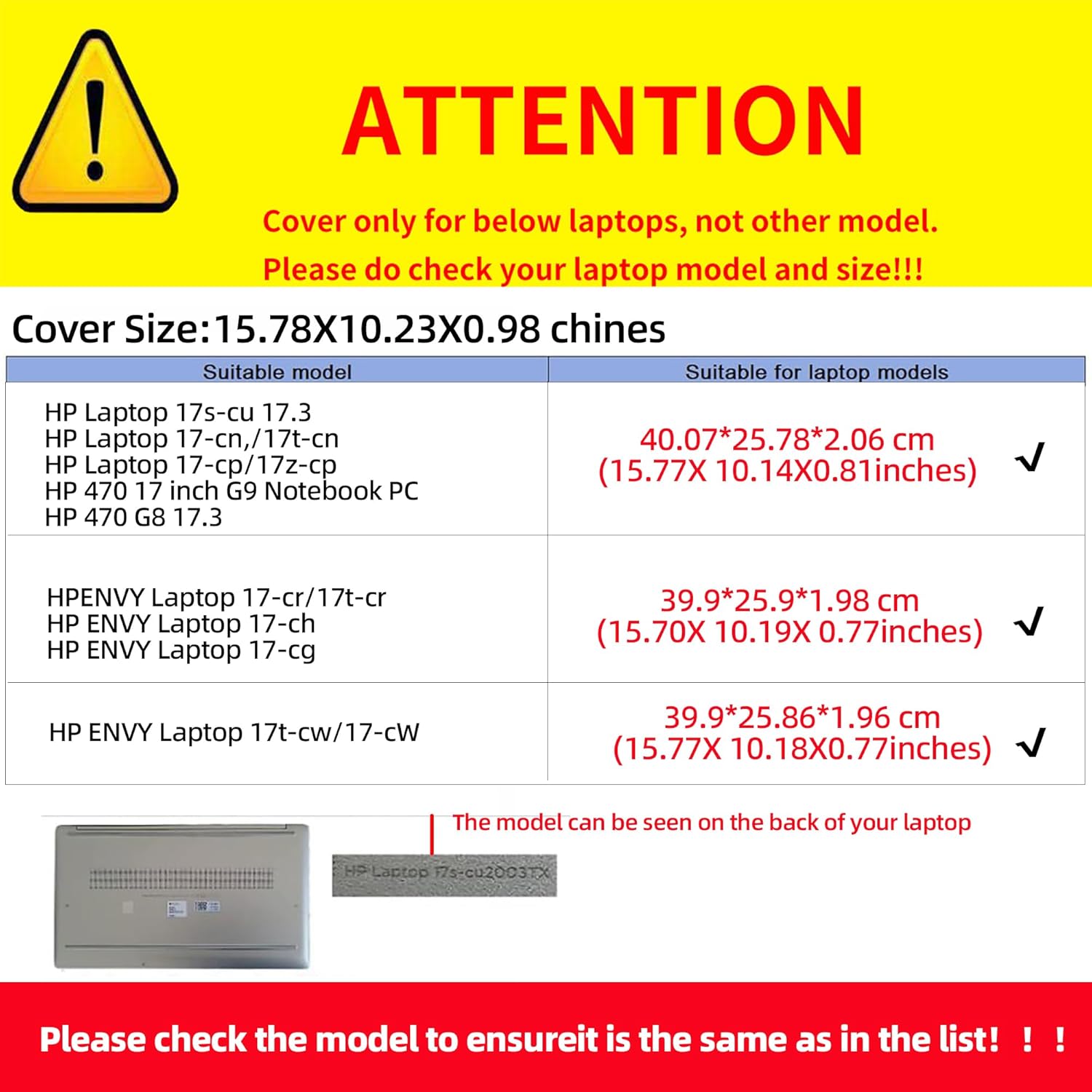 Laptop Cover for HP 17s / 17-cp / 17z / Envy 17-cr / 17t / 17-ch / 17.3" - All-Inclusive Drop-Proof Case with PU Leather Inner Pocket (17.3" Wine Red) - Image 5