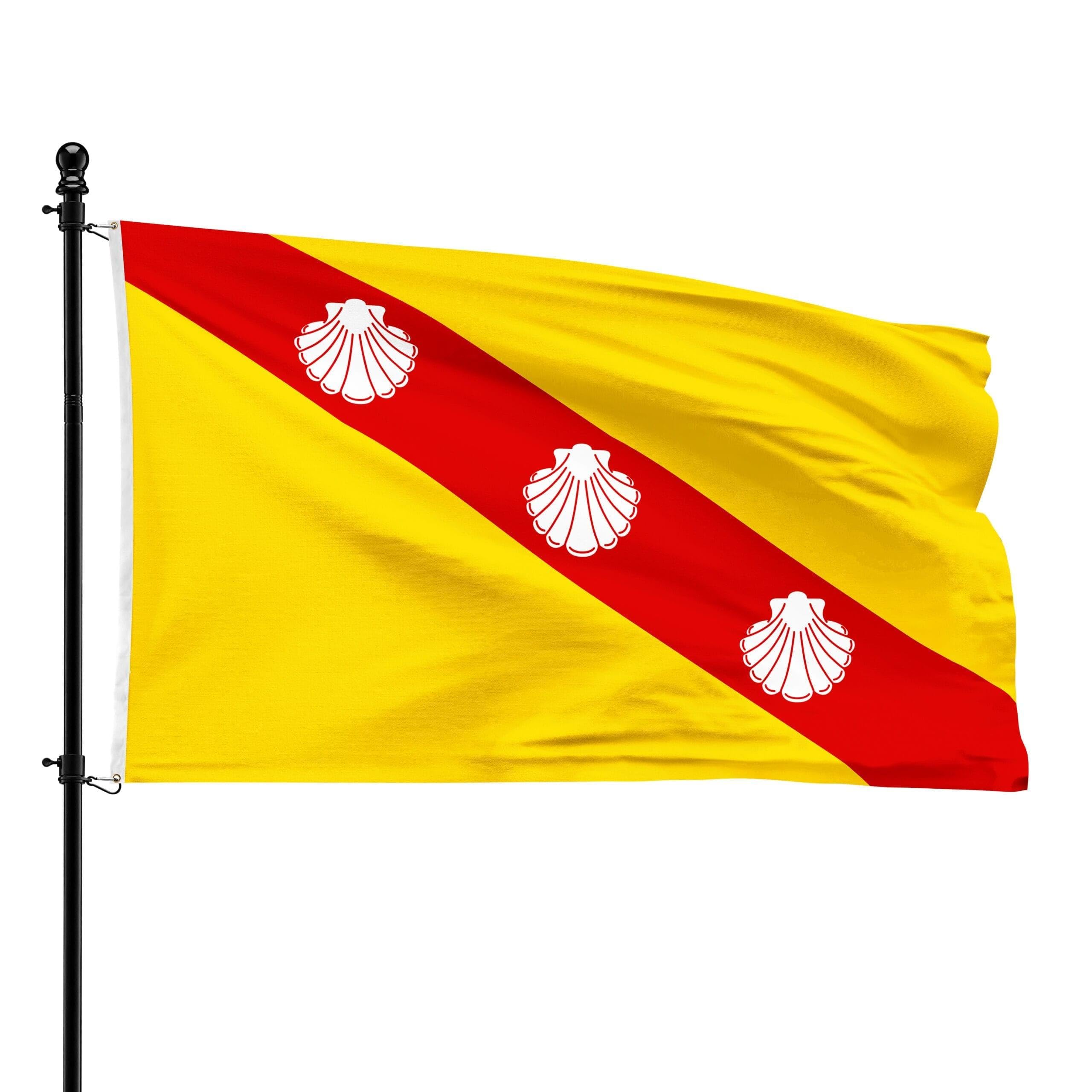Bandera de Brunehaut de alta gama 90 x 150 cm con costuras reforzadas para mástil