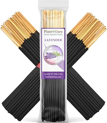 Lavender Exotic Incense Sticks 7 Inch - Bulk 1 Bundle 85 to 100 Sticks - Natural 7" Long Lasting Aroma That Burns for 30 to 45 Minutes.