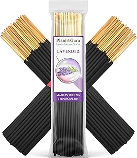 Lavender Exotic Incense Sticks 7 Inch - Bulk 1 Bundle 85 to 100 Sticks - Natural 7" Long Lasting Aroma That Burns for 30 to 45 Minutes.