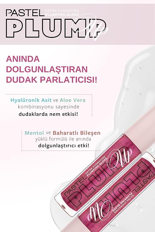 pastel Plump Up Extra Hydrating Plumping Gloss - Plumping Lip Gloss, 207 Mariposal, 5.3 Ml