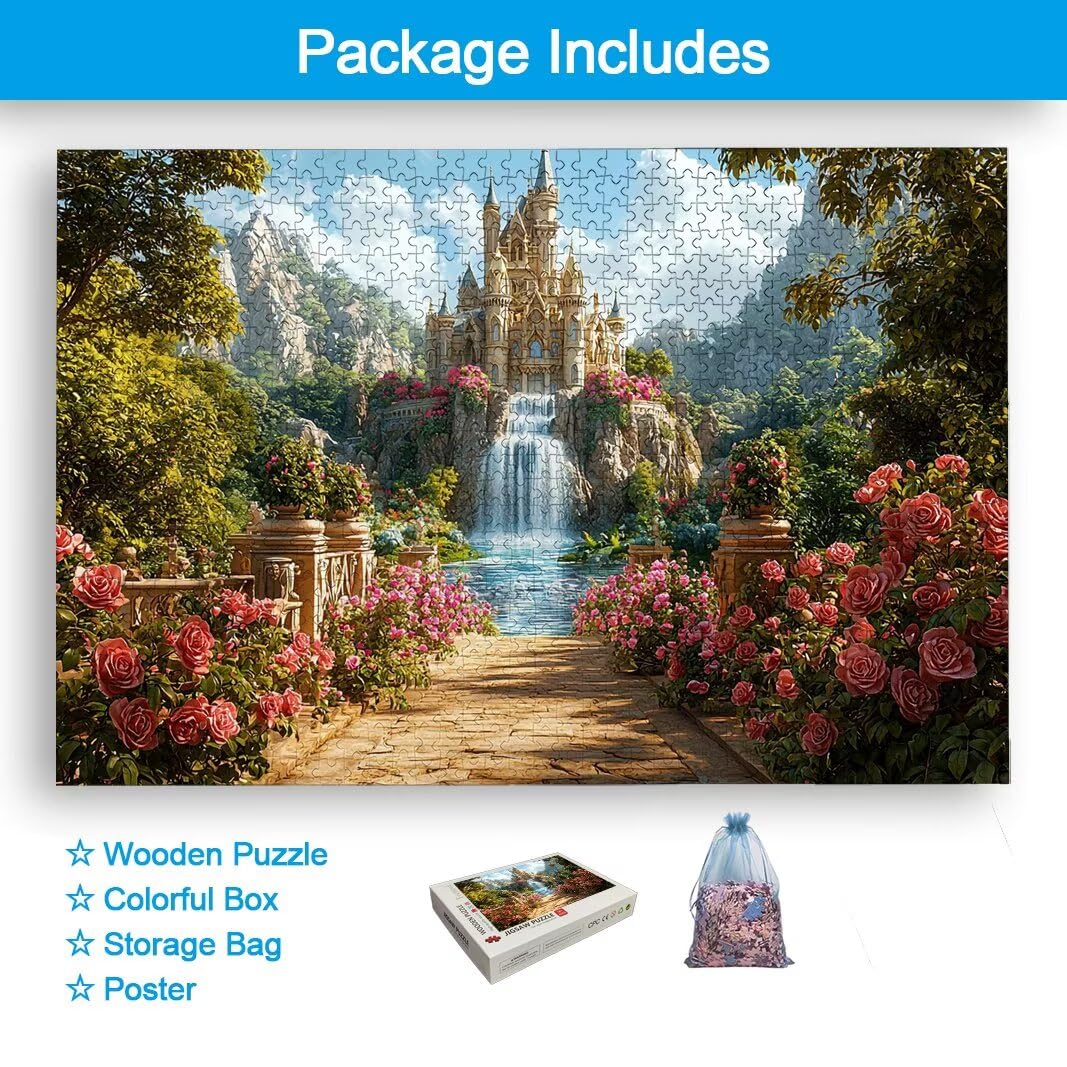Puzzle 1500 Piezas, Puzzle Castillo de Madera para Adultos, Regalos -2440