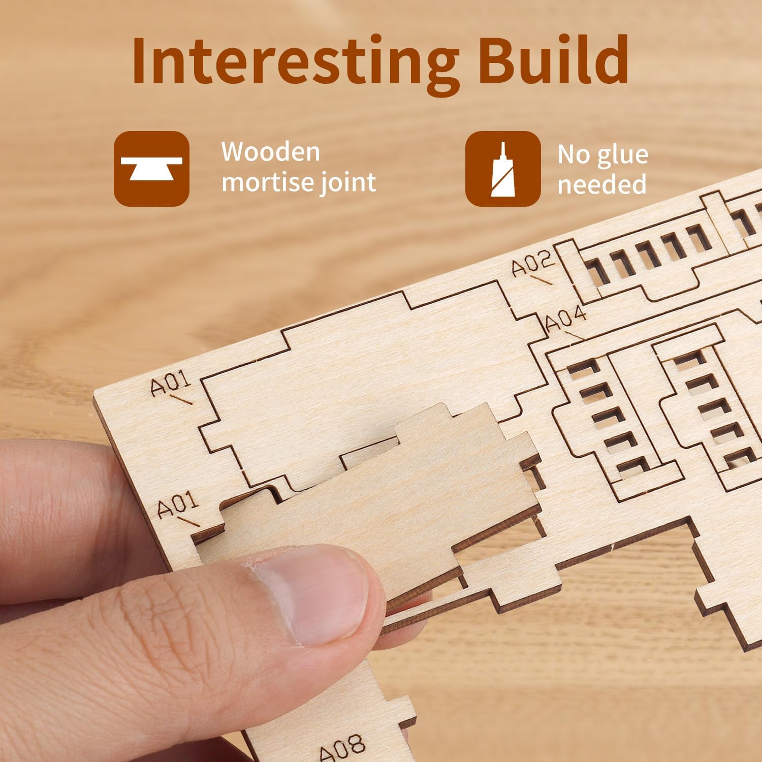 3D Wooden House Puzzles for Adults,DIY Color Modern Villa Wooden Model Kits,Creative Art Ornaments,Gift on Birthday,Christmas