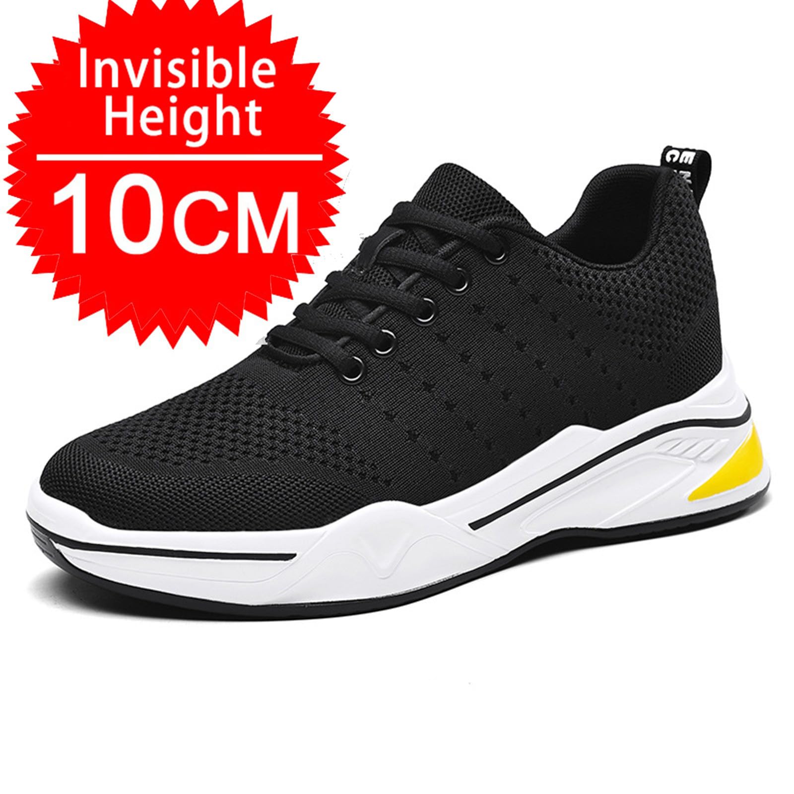 Zapatillas elevadoras para hombre, tacón de 4 cm, 6 cm, 8 cm, 10 cm, zapatos de elevación de altura invisible para caminar, tenis deportivo, golf, antiestático, ligero, transpirable
