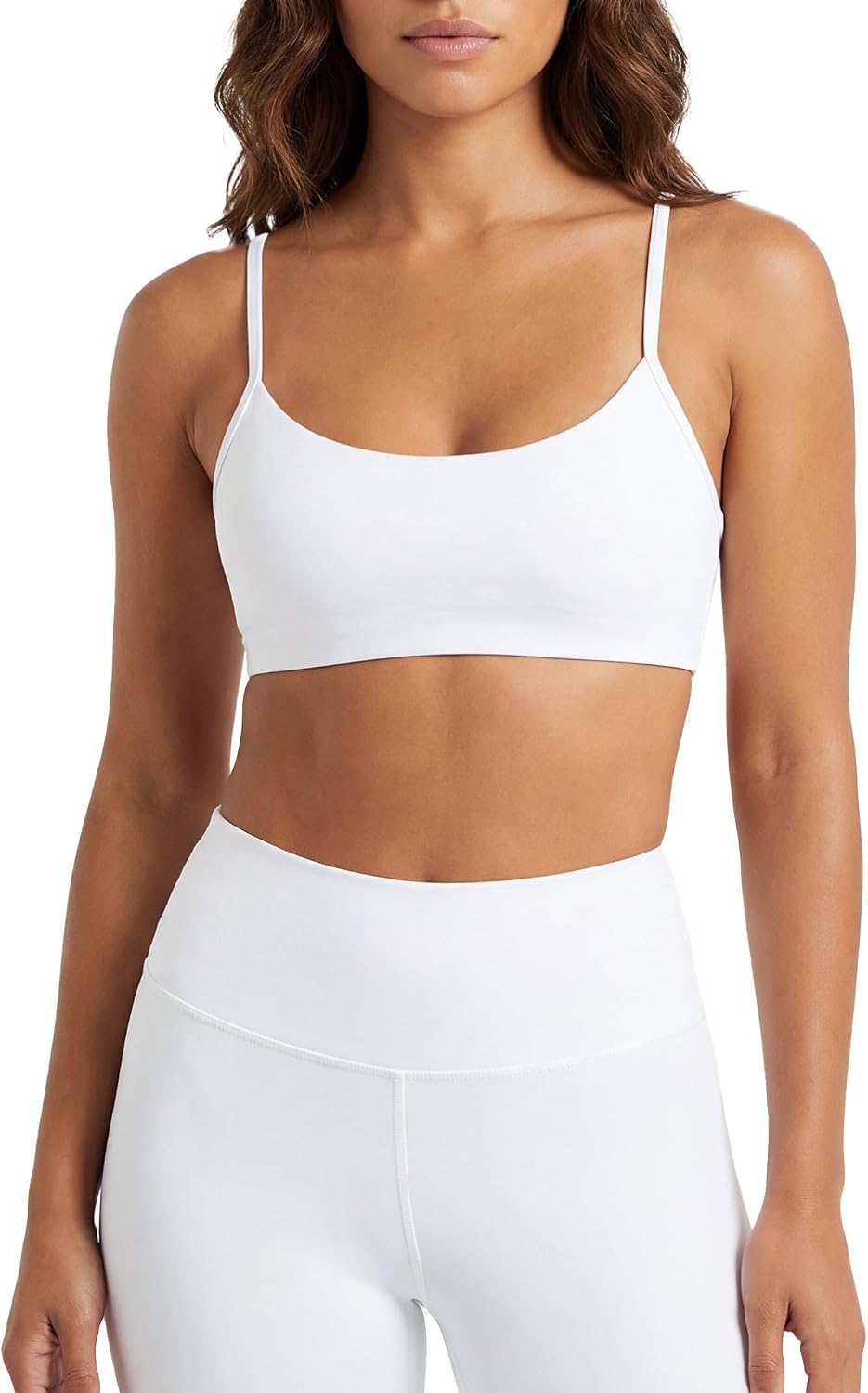 Sofra Women's Cotton Adjustable Straps Padded Sports Yoga Bra