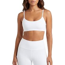 Sofra Womens Cotton Adjustable Straps Padded Sports Yoga Bra