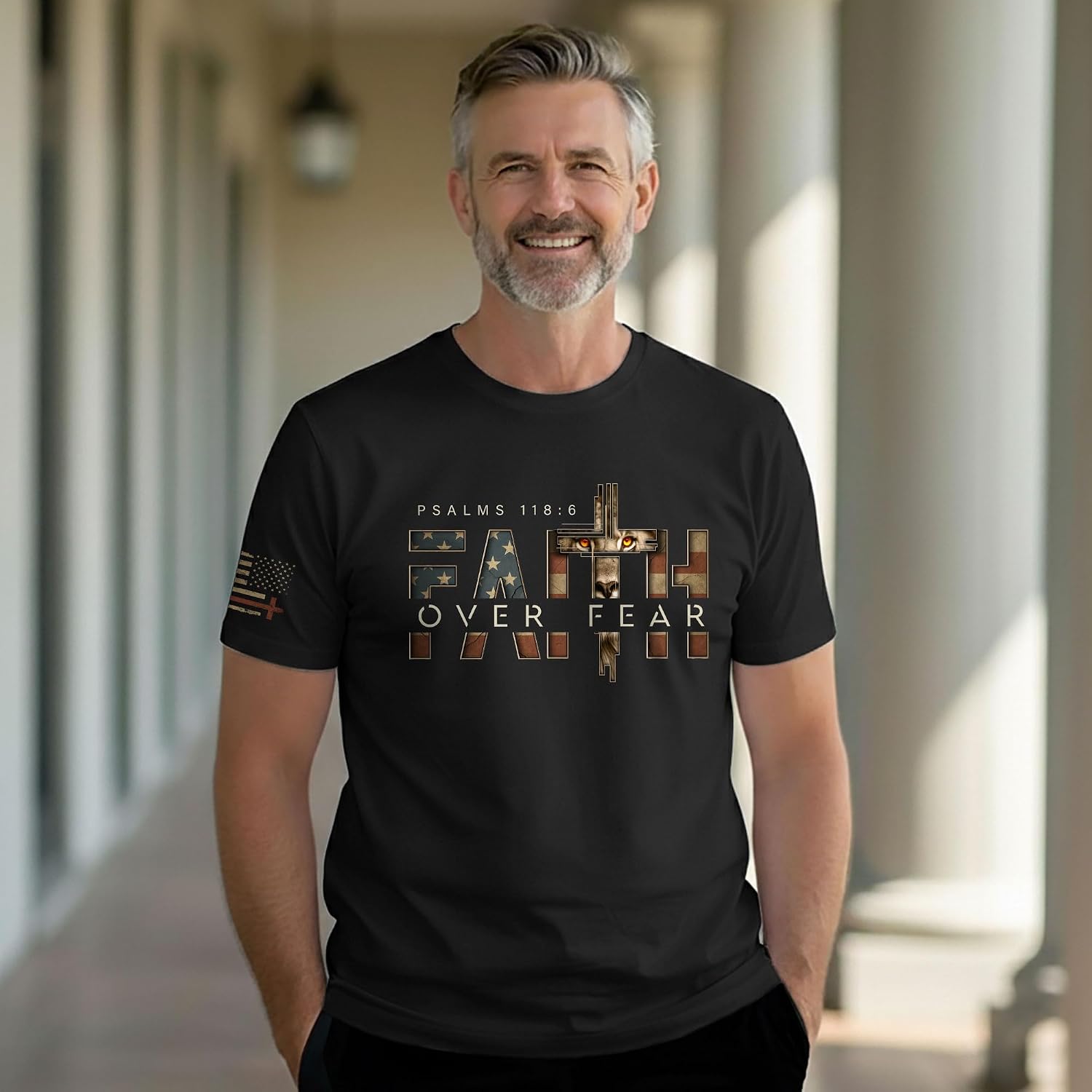 Faith Over Fear Shirt, Christian Shirts for Men, Faith Shirts for Men, Cross Shirt, Jesus Tshirt