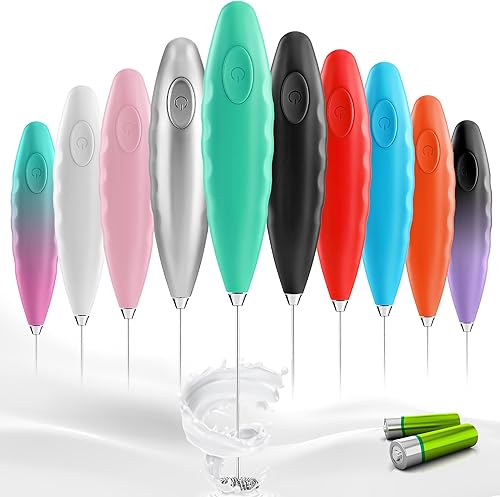 Milk Boss Espumador de leche de doble batidor para café con soporte de funda mejorado espumador de café de mano máquina de espuma eléctrica de mano