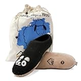 HAUSSIMPLE Wool Slippers for Men Women Unisex Indoor House Cozy Warm Bedroom Slip-On Winter Soft Comfy Shoes Organic Natural Felt Footwear