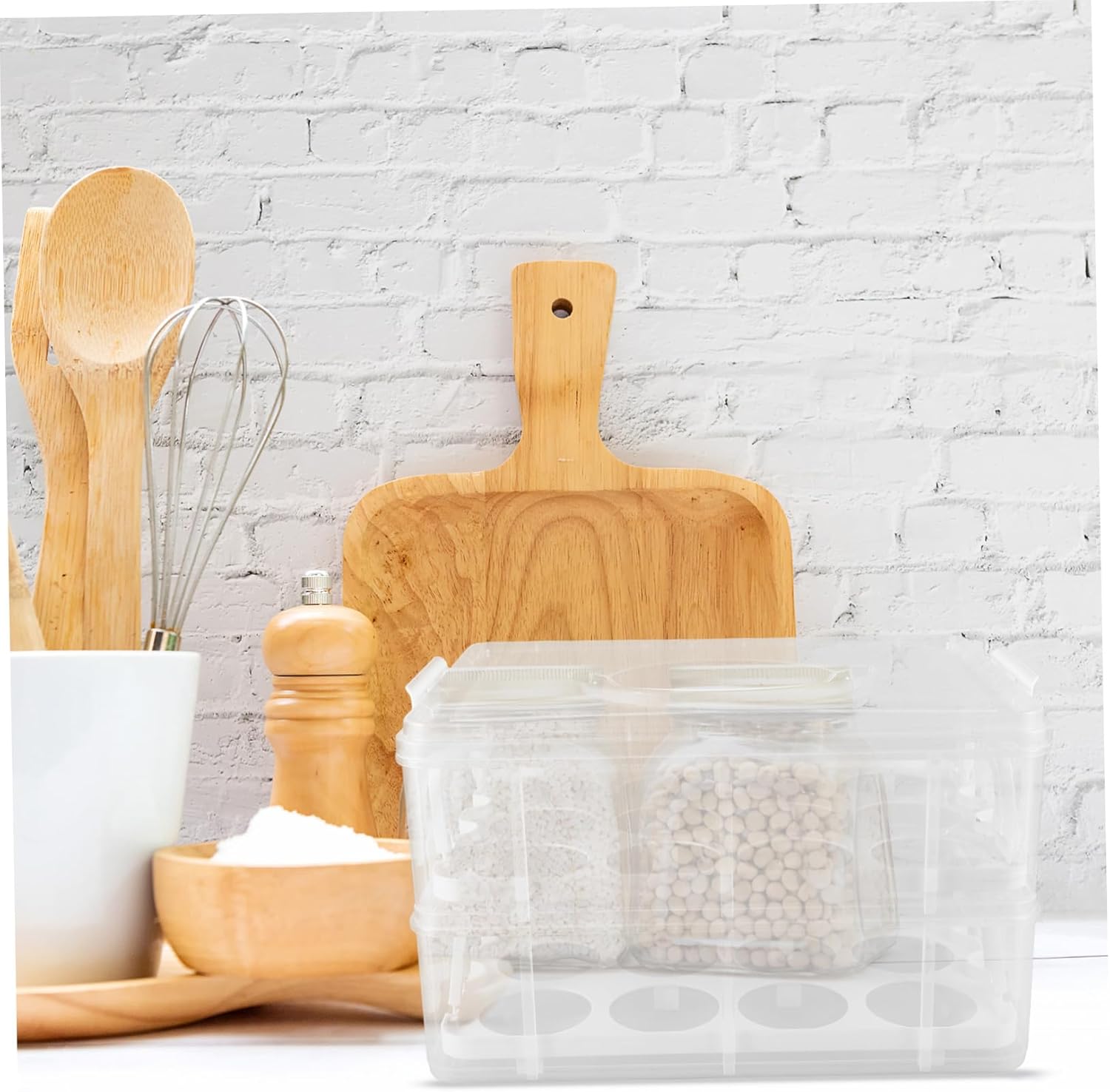 Cabilock 24holes Dessert Box Handle Cake Wrapping Container Portable Cake Transport Egg Tart Carrier Sealed Packaging Multi-use Storage for Treats