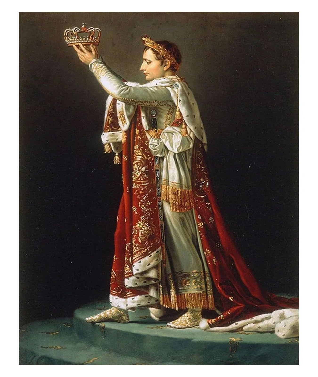 Lienzo de Napoleón Bonaparte cruzando los Alpes de 20x30cm para decoración de interiores