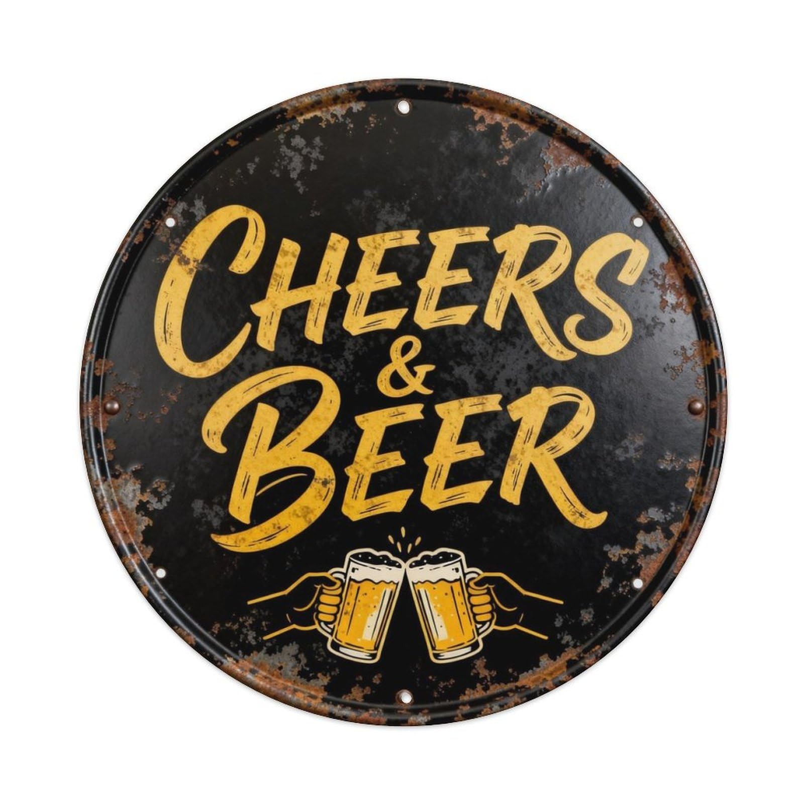 Cheers & Beer Metal Tin Sign Plaque