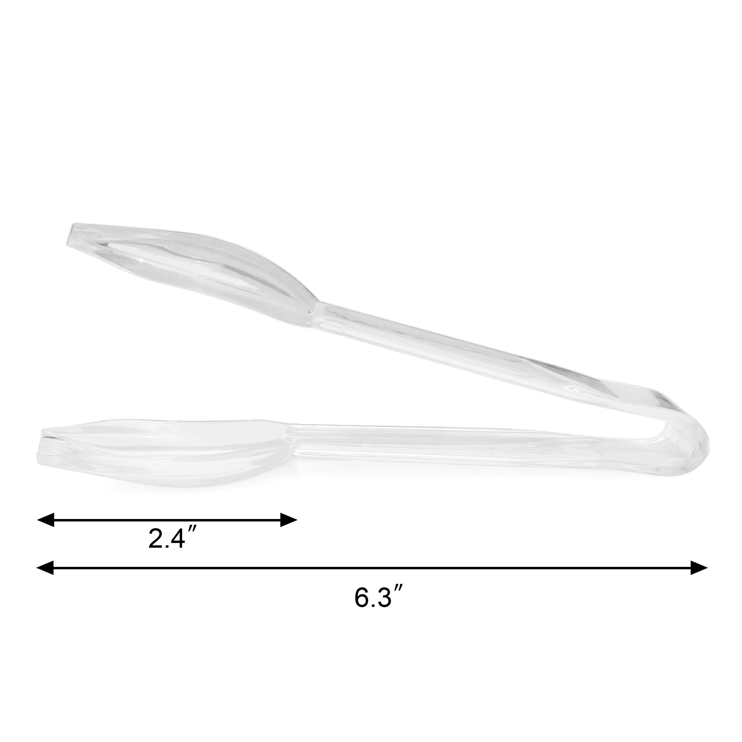 New Star Lebensmittelzange, Kunststoff, gerader Rand, 15,2 cm, 12 Stück 6-Inch farblos