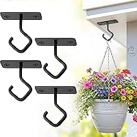 Vista 14 de Soporte resistente para colgar plantas: 2 paquetes de soporte de metal para plantas colgantes de 16 pulgadas, capacidad de peso de 80 libras