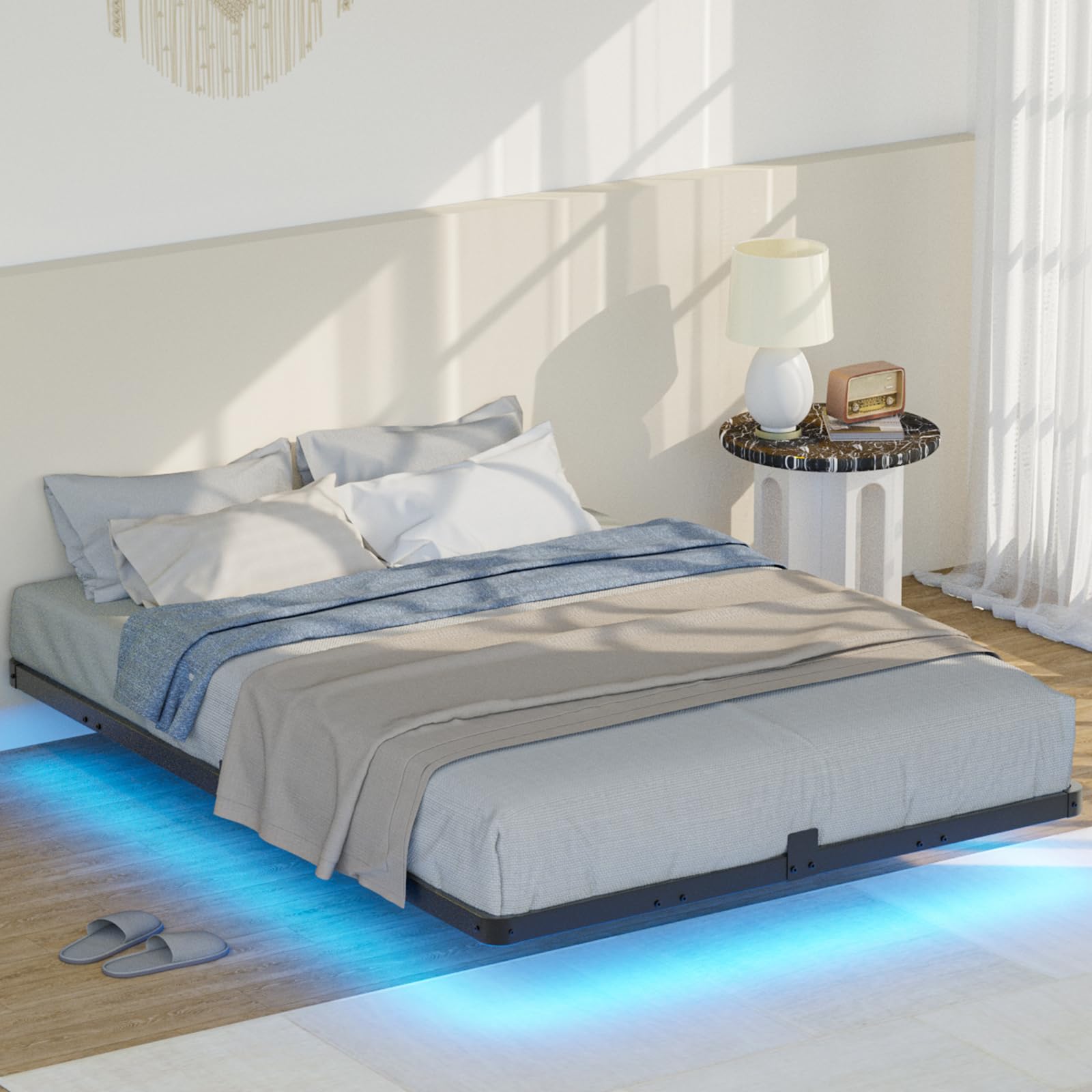 Amazon.com: LUSIMO Floating Bed Frame Full Size with LED Lights 