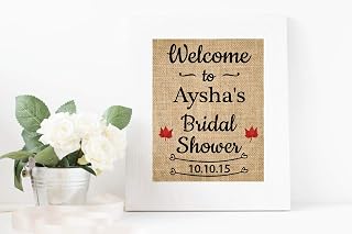 Bridal shower welcome sign, Welcome to bridal shower sign -burlap decor, Rustic wedding welcome sign, burlap weddings (Frame not Included)