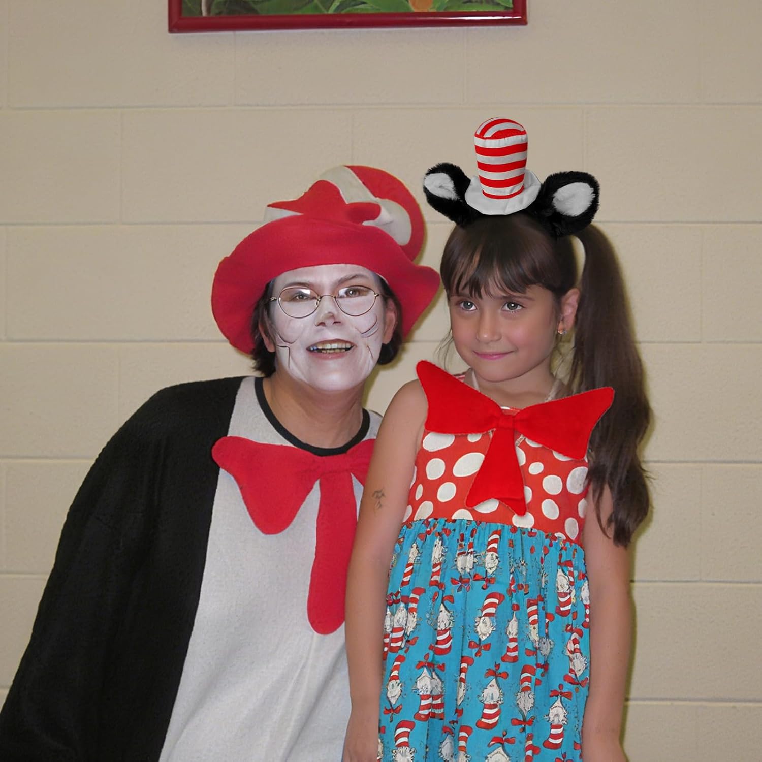 Red and White Striped Hat Headband - Dr. Week Seus Costume, Cat in the Het Headband for Reading week, Halloween - Image 6