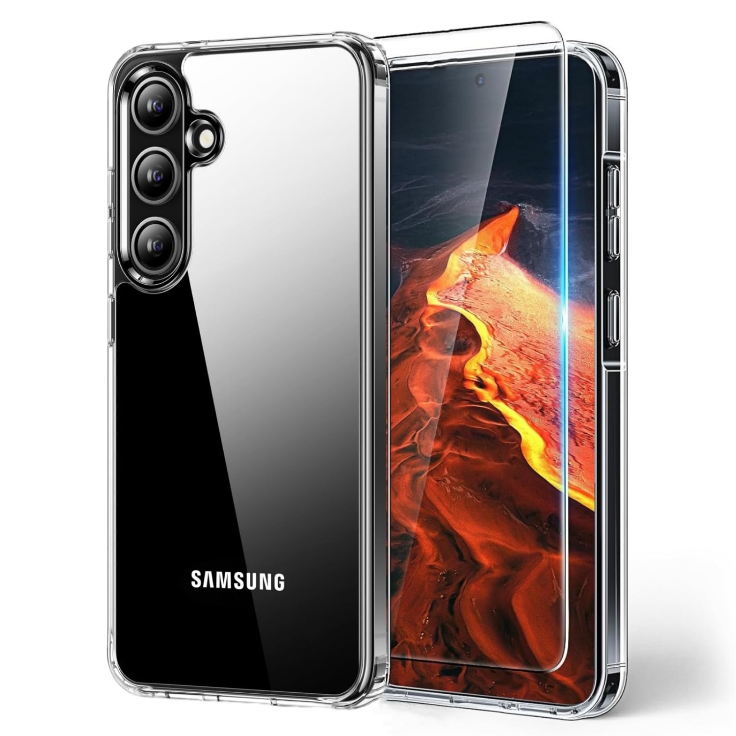Amazon.co.jp: Cninyck 対応 Galaxy A25 5G ケース クリア ガラス