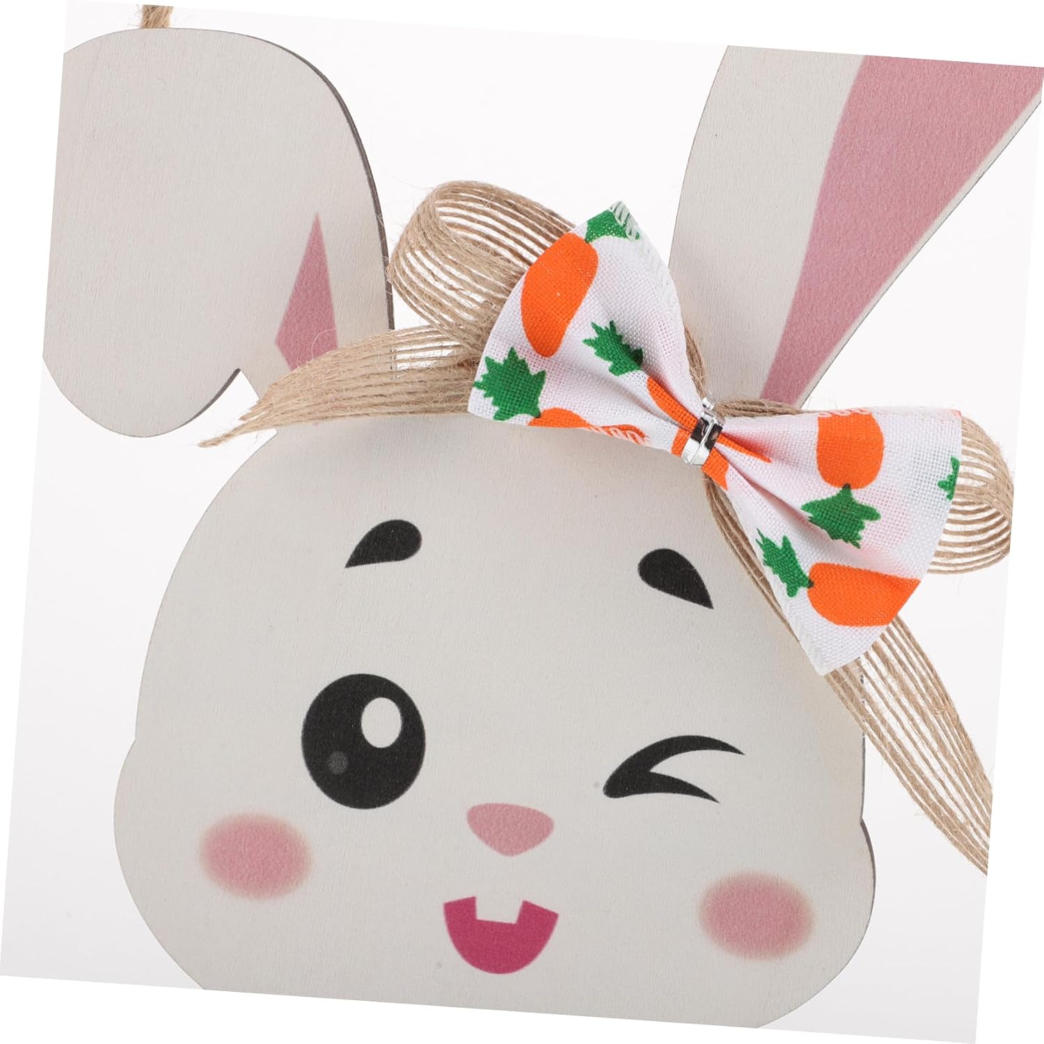 Cute Easter Bunny Door Hanger Unique Wooden Decoration for Festive Home Decor for Porch Front Door Easter Celebrations