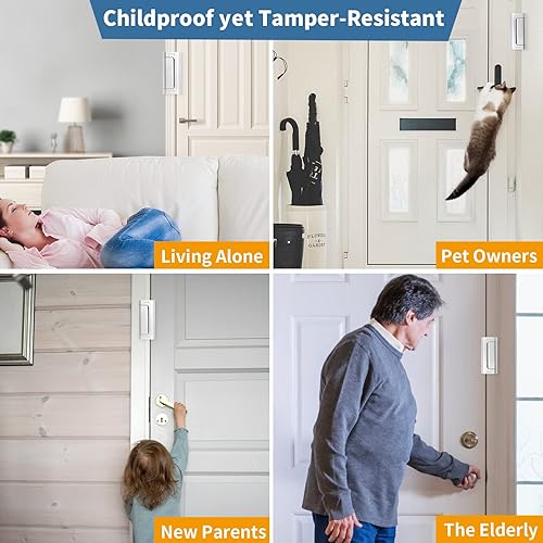 Miniatura 7 de Cerradura de refuerzo de puerta de seguridad para el hogar, pestillo de seguridad adicional para puertas delanteras, dispositivos de seguridad,