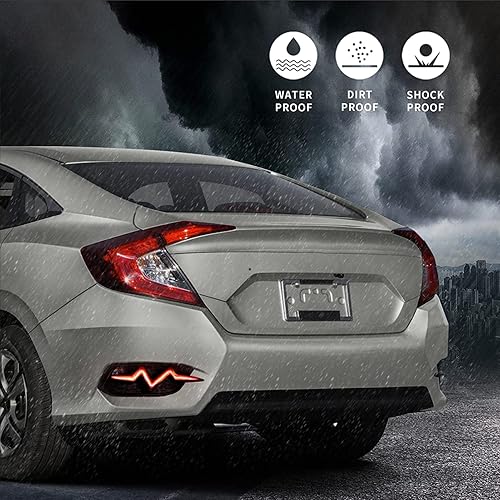 Miniatura 7 de Luz LED para parachoques trasero para Honda Civic LX EX Touring Sedan 2016 2017 2018 2019 2020 2021 Honda Civic LX EX Touring Sedan parachoques