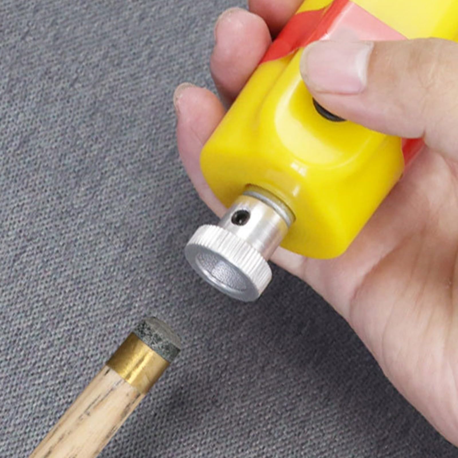 Moldeador eléctrico de punta de taco de billar, herramienta de mantenimiento profesional con múltiples discos de molienda de 9 a 14 mm, herramienta de reparación de punta de taco de billar