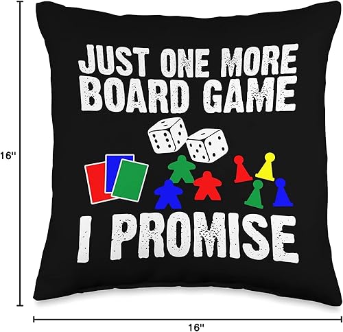 Vista 6 de Best Board Games Gift RPG Tabletop Play Game Night Cool Board Games Art para hombres y mujeres Meeple Card Chess Gamer Throw Pillow 18x18, Multicolor
