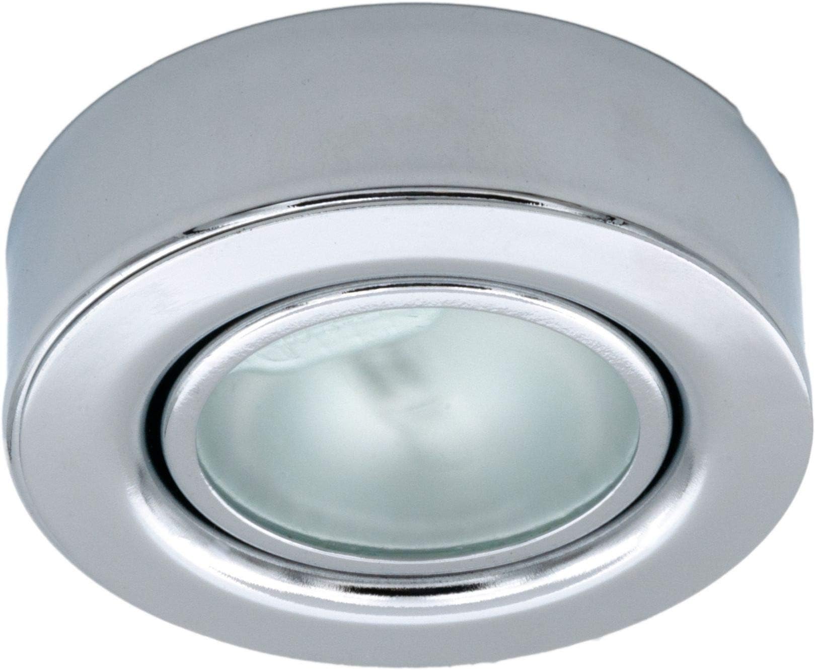 Chrome Finish Metal Downlight c/w Surface mounting Ring - 12v 20w -1.5M Lead