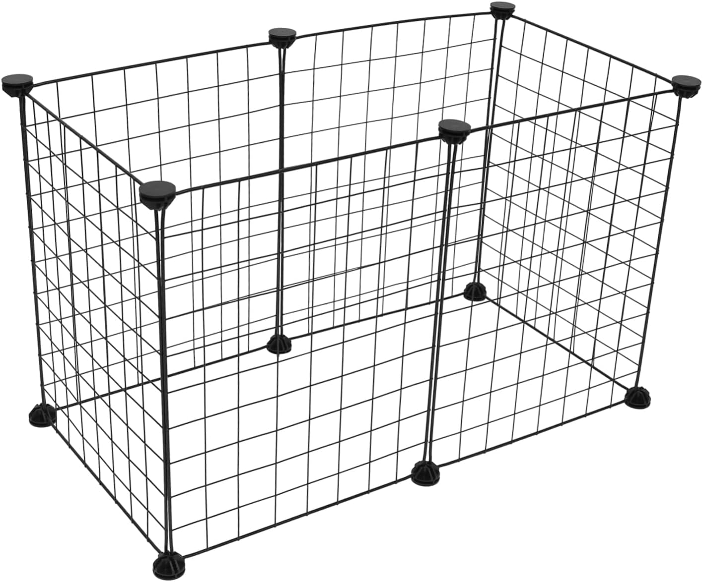 1 Set Cat Cage Playpen DIY Metal Crate for Indoor Cats Breathable Wire Design Spacious Pet House No Door